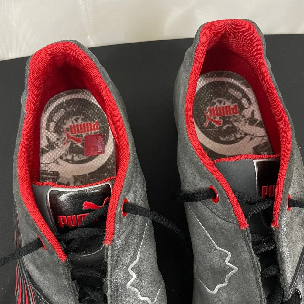 Puma Ducati Size 11.5 Motorsport Leather Sneakers Grey Red Black Racing Shoe Men